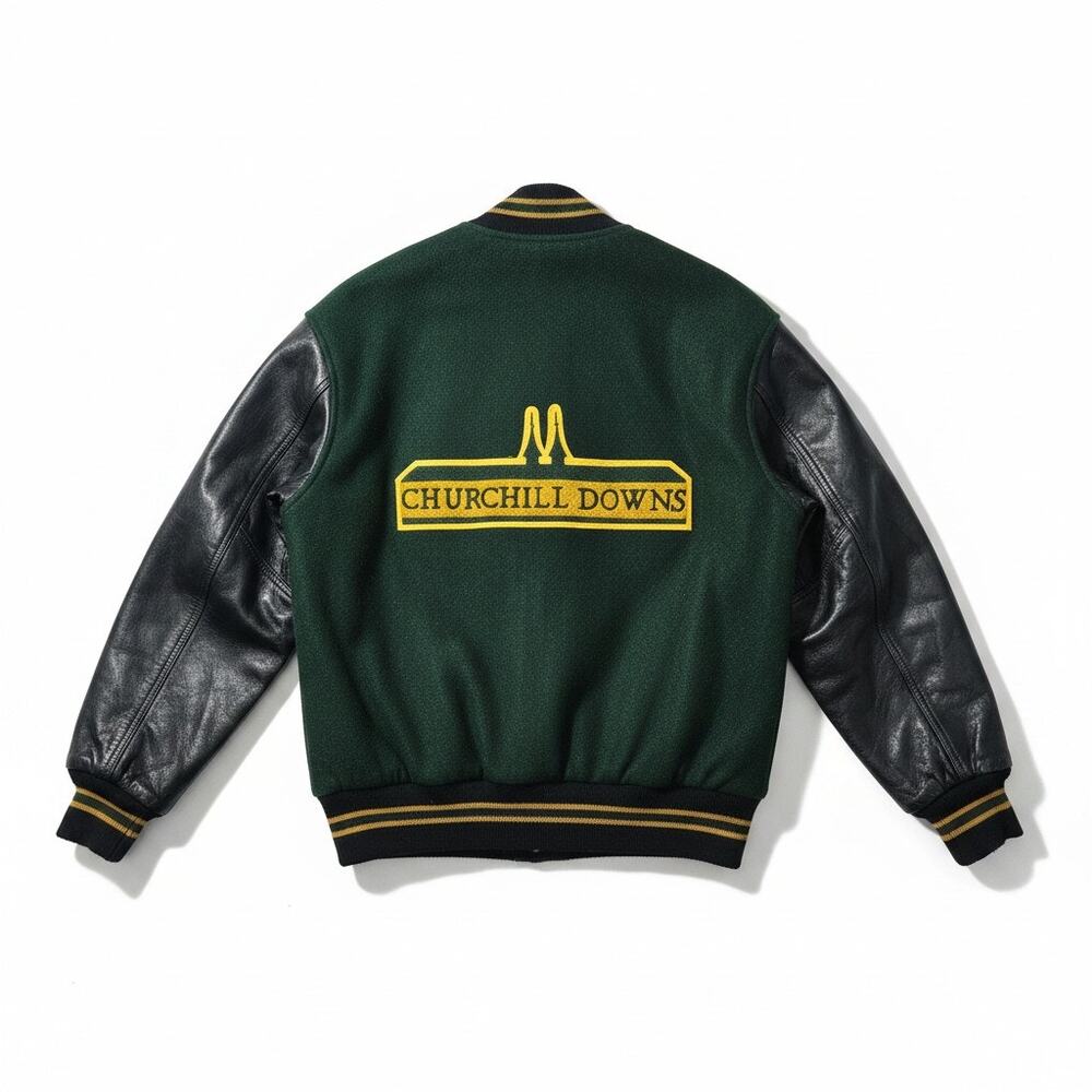 Vintage 90s Churchill Downs Delong Classic XL Varsity Jacket Kentucky Derby